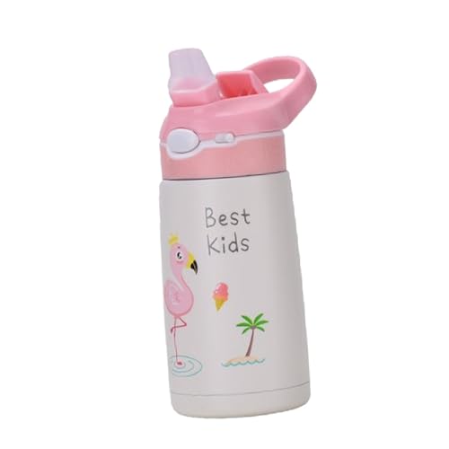 Baoblaze Isolierte Wasserflasche für Kinder, Becher, tragbarer Trinkbecher aus Edelstahl, Trinkflasche für Büro, Camping, Sport, Sommer, ROSA von Baoblaze