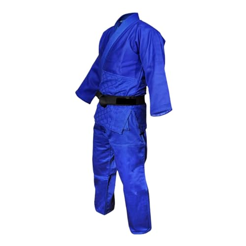 Baoblaze Judo-Gi, Karate-Uniform, mit Gürtel, Judo-Uniform, weiches Oberteil und Hose, Taekwondo-Anzug für Sparring, Wettkampf, Männer, Frauen, Judo, 160cm, BLAU von Baoblaze