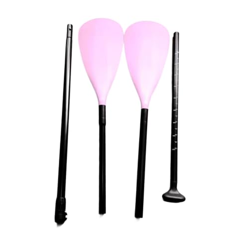 Baoblaze Kajakpaddel, Standup-Paddle-Board-Paddel, Doppelkopf, verstellbar, 4 Abschnitte, doppelseitiges Kanupaddel für Wassersport, Rafting, Rosa von Baoblaze