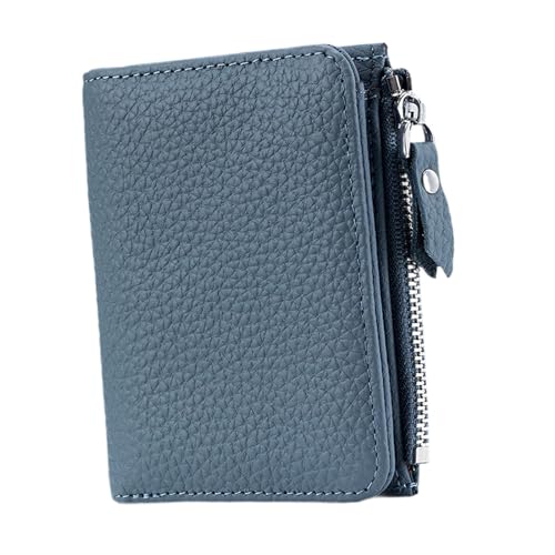 Baoblaze Kurze Brieftasche gefaltet Reißverschlusstasche Geldbörse für Camping weibliche Dating Street Shopping, Blau von Baoblaze