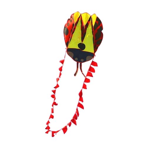 Baoblaze Lady Bird Kite Outdoor -Spielzeug tragbares leichtes Flugspielzeug Sport Kite für Backyard Beach Park Spielplatz Erwachsene Jungen Mädchen, Rot von Baoblaze