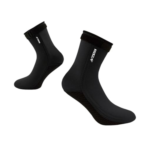 Baoblaze Neoprensocken, Schwimmsocken, Übung, rutschfeste, warme Neoprenanzugsocken, Tauchsocken zum Schnorcheln, Wassersport, Herren, Kajakfahren, schwarz L von Baoblaze