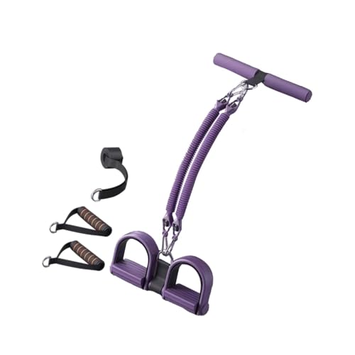 Baoblaze Pedal Puller Widerstandsband Sit Up Stretchband Fitnessgerät Home Gym Elastische Bänder Trainingsgerät für Bauch Beine Arm Taille, Lila 50 Pfund von Baoblaze