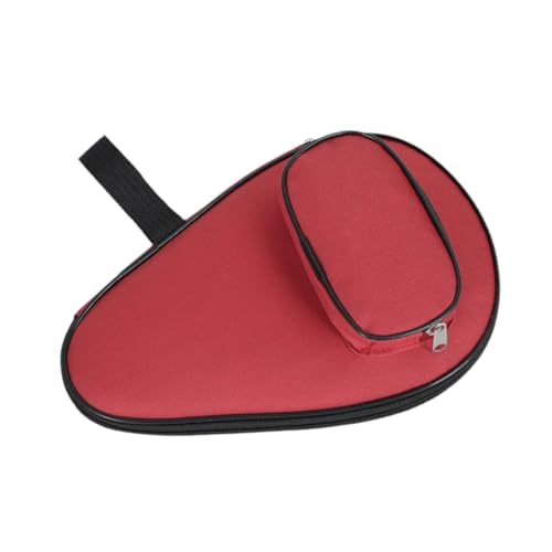 Baoblaze Pingpong-Paddel-Hülle, Schutztasche, multifunktional, praktisch, tragbar, Behälter, Schlägertasche für Anfänger, Indoor-Sportschläger, Rot von Baoblaze