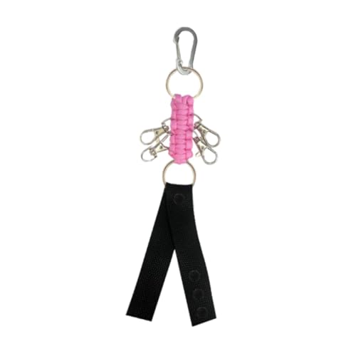 Baoblaze Pom-Pom-Halter-Gurt, Cheerleading-Zubehör, Schlüsselanhänger, Cheer-Pom-Pom-Halter für die Tasche für Spiele, Sporttreffen, Feiern, Pink Schwarz von Baoblaze