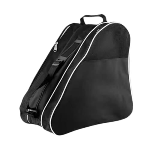 Baoblaze Rollschuh-Tasche, Aufbewahrungstasche für Rollschuhe, tragbare, atmungsaktive Skate-Tragetasche, Schlittschuh-Tasche für Rollschuh- und, Schwarz-Weiss von Baoblaze