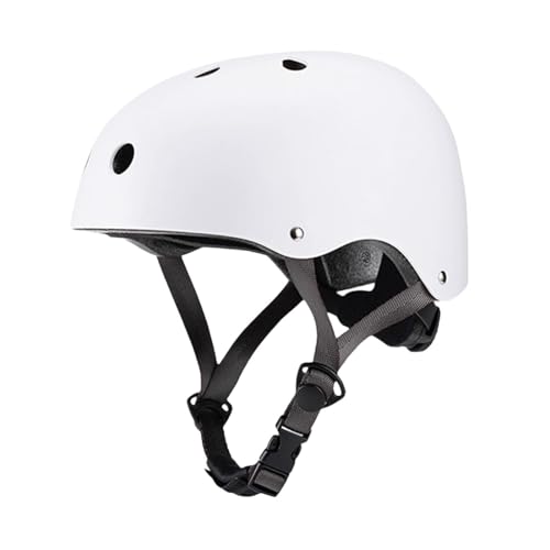 Baoblaze Skateboard Helm Fahrrad Helm für Frauen Herren Belüftung Abnehmbare Liner Fahrrad Helm für Skateboard Fahren Outdoor Radfahren Pendeln, White L von Baoblaze