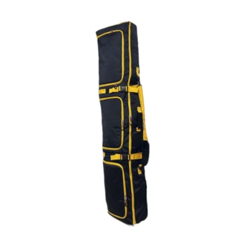 Baoblaze Snowboardtasche, Skitasche, Skiausrüstungstasche mit Griff, gepolsterte Doppelschulter, Snowboard-Aufbewahrung, Ski-Tragetasche, Skiausrüstungstasche, Schwarz Gelb von Baoblaze