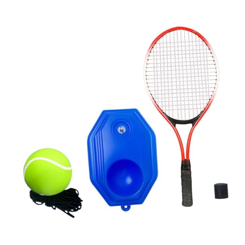 Baoblaze Solo-Tennistrainer zum Selbstüben, tragbar mit Stringball-Tennis-Trainingsgerät, Solo-Tennis-Trainingstool für Anfänger, Roter Schläger, für Erwachsene von Baoblaze