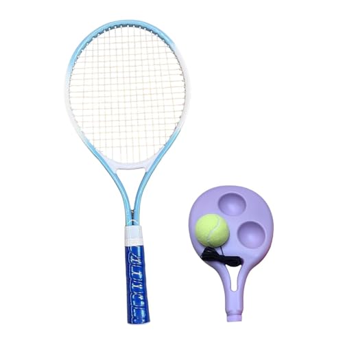 Baoblaze Tennis Ball Tennisschläger 21 Zoll Praktisch für Anfänger Tennis Rebounder Set für Park Indoor Outdoor Garten, Blau von Baoblaze