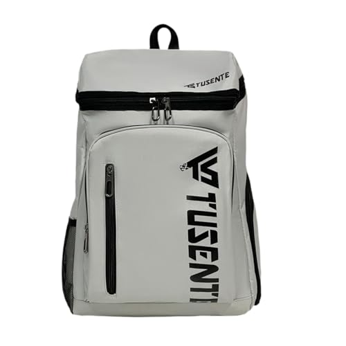 Baoblaze Tennis-Rucksack, Schlägertasche, multifunktional, für Damen und Herren, Tragetasche, Tennistasche, Schlägertasche für Squashschläger, Silber von Baoblaze