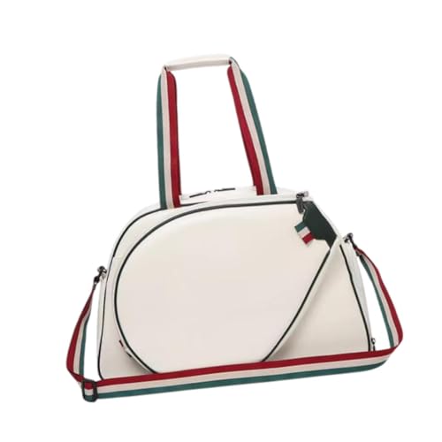 Baoblaze Tennistasche, Badmintontasche mit verstellbarem Riemen, für Spieler, Damen und Herren, Aufbewahrung, professionelle Ausrüstung, Weiß von Baoblaze