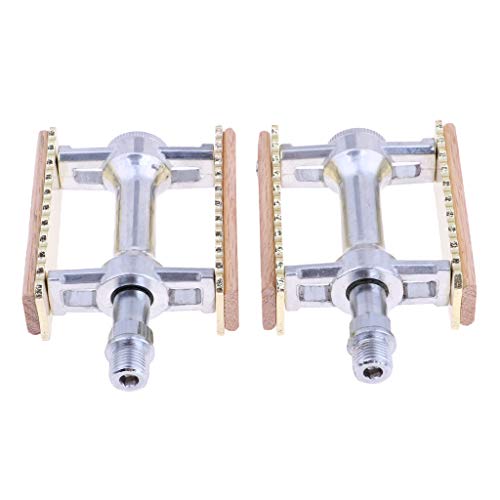 Baoblaze Vintage Aluminium Holz Fahrradpedale Bike Pedale Mountainbike Pedale für Mountainbike, Gold Baoblaze Vintage Aluminium Holz Fahrradpedale Bike Pedale Mountainbike Pedale für Mountainbike, Gold von Baoblaze