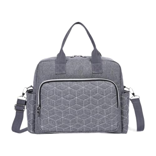 Baoblaze Wickeltasche, Tragetasche, Reise-Wickeltasche für Mama, groß, multifunktionale Baby-Utensilien-Handtasche, Baby-Wickeltasche für Picknick, Reisen, Grau von Baoblaze