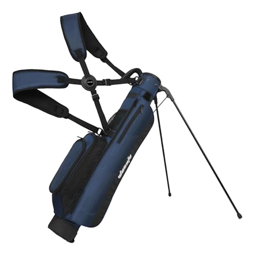 Golf-Standtasche, Golfschlägertaschenhalter, leichtes Nylon, PU, Reise-Golfausrüstung, wasserdicht, mit Riemen, Golftasche, Golf-Tragetasche, Tiefes Blau von Baoblaze