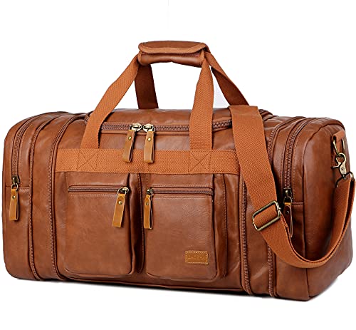Reisetasche aus Leder, Wochenendtasche, Handgepäcktasche, Übernachtungstasche, Sporttasche für Damen und Herren HB-21, braun, Reisetasche aus Leder Reisetasche aus Leder, Wochenendtasche, Handgepäcktasche, Übernachtungstasche, Sporttasche für Damen und Herren HB-21, braun, Reisetasche aus Leder von Baosha