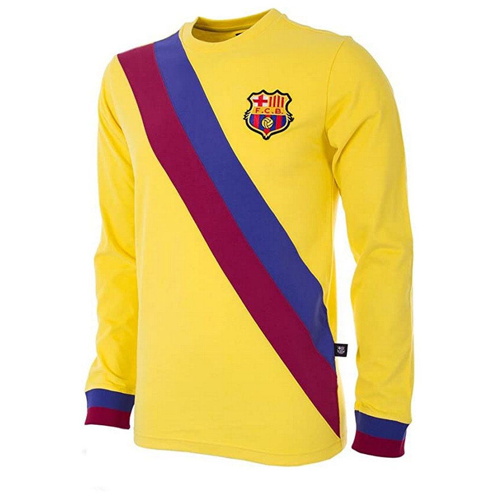 BarÇa Fc Barcelona 1974-75 Retro Long Sleeve T-shirt Away Gelb 2XL von BarÇa