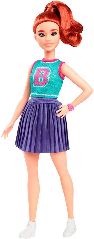 Barbie Anziehpuppe Fashionistas, Nr. 232 mit Jersey-Oberteil, Faltenrock und rotem Haar Barbie Anziehpuppe Fashionistas, Nr. 232 mit Jersey-Oberteil, Faltenrock und rotem Haar von Barbie
