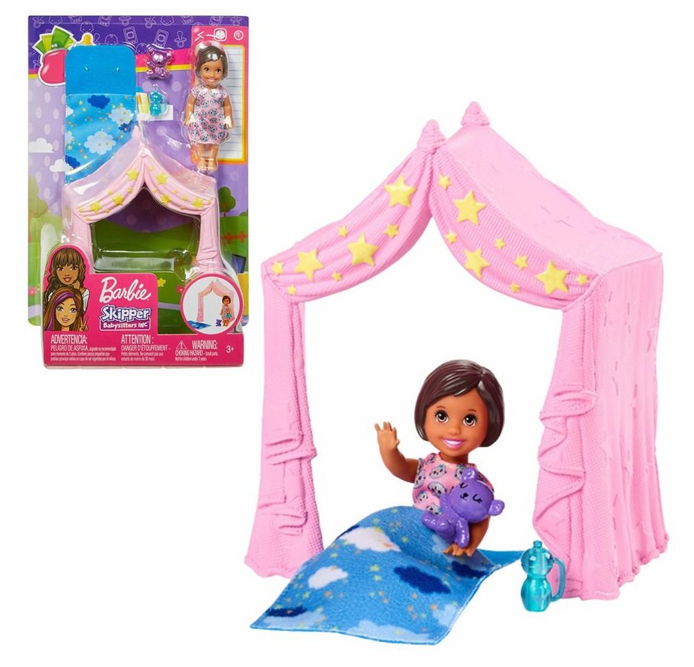 Barbie Anziehpuppe Skipper Babysitter Puppe mit Zelt und Schlafsack Barbie Mattel Barbie Anziehpuppe Skipper Babysitter Puppe mit Zelt und Schlafsack Barbie Mattel von Barbie