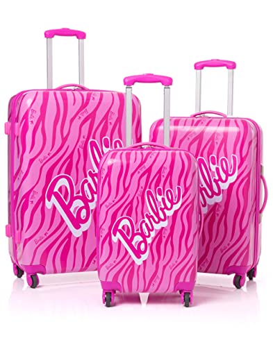 Barbie Koffer für Erwachsene & Kinder | Kabine kleine mittlere oder große Optionen Gepäcktasche | Damen Mädchen Rosa Puppe Logo Hard Cover Carry-on Reisen Trolley von Barbie