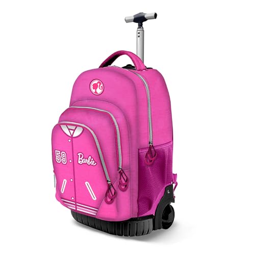 Barbie Varsity-Fan GTS Trolley-Rucksack, Rosa, 32 x 47 cm, Kapazität 39 L von KARACTERMANIA