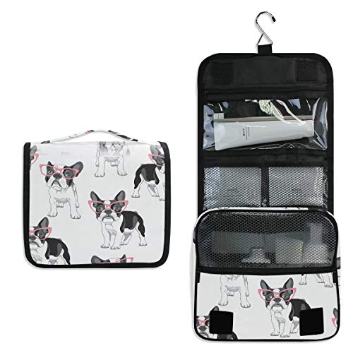 Bardic Kulturbeutel zum Aufhängen, modisch, französische Bulldogge, großes Fassungsvermögen, Make-up-Kosmetiktasche, tragbarer Kulturbeutel Bardic Kulturbeutel zum Aufhängen, modisch, französische Bulldogge, großes Fassungsvermögen, Make-up-Kosmetiktasche, tragbarer Kulturbeutel von Bardic