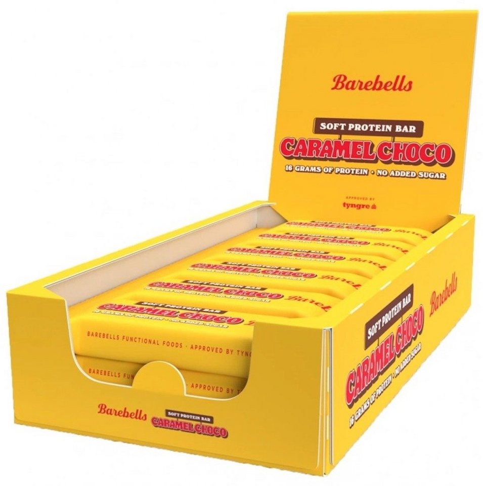 Barebells Barebells Protein Riegel-Box (12 x 55g), Softbar Choco Caramel Riegel, 12 er Packung à 12,00 St., 660 g von Barebells