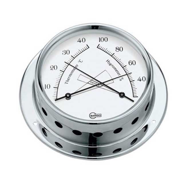 Barigo Stainless Steel Regatta 100 Polished Thermo Hygrometer Silber 120 x 40 mm Barigo Stainless Steel Regatta 100 Polished Thermo Hygrometer Silber 120 x 40 mm von Barigo