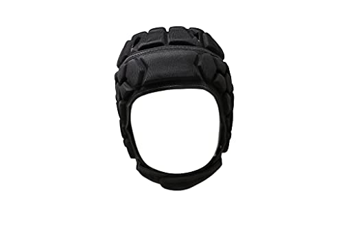 Heat PRO Rugby Helm, Spielhelm Profi, Farbe schwarz (S) von BARNETT