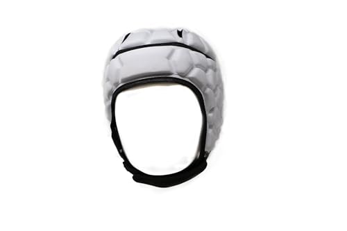 BARNETT Heat PRO Rugby Helm, Spielhelm Profi, Farbe weiß (S) von BARNETT