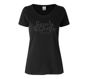 Barrels and Shafts Damen T-Shirt - Schwarz von Barrels & Shafts