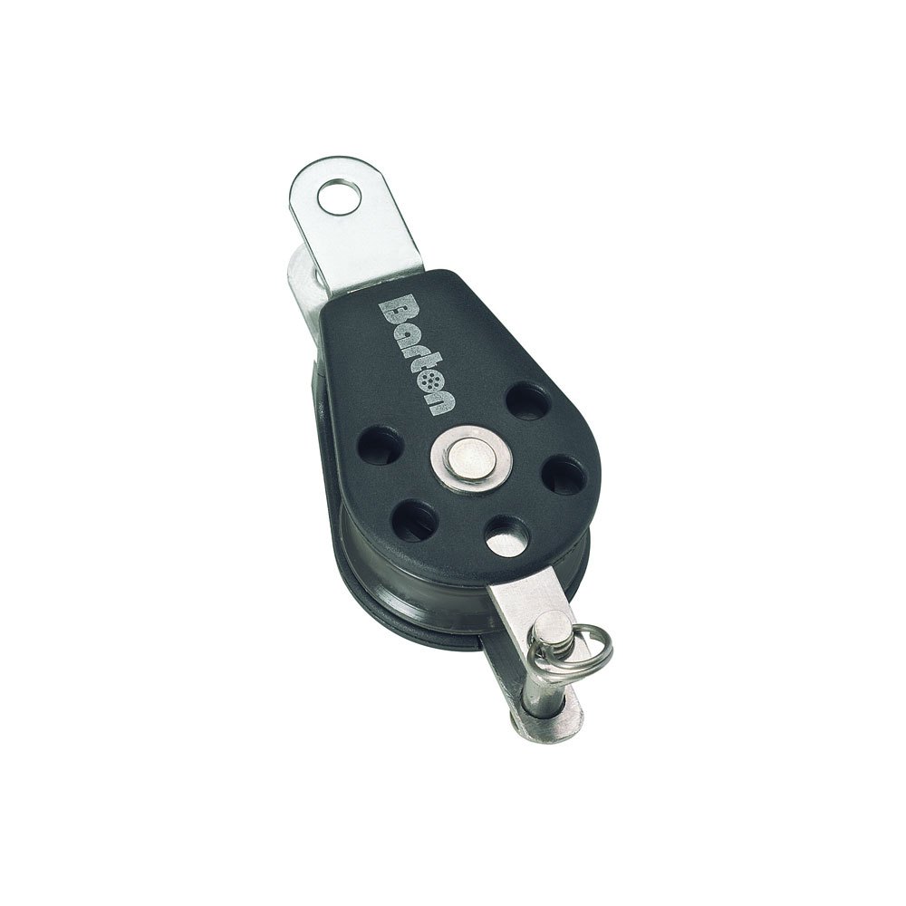 Barton Marine Single Fixed Pulley With Rope Support/removable Clevis Pin 350kg 8 Mm Silber 30 x 87 mm von Barton Marine