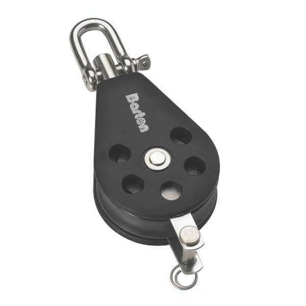 Barton Marine T2 Single Swivel Pulley With Becket Silber 35 mm von Barton Marine