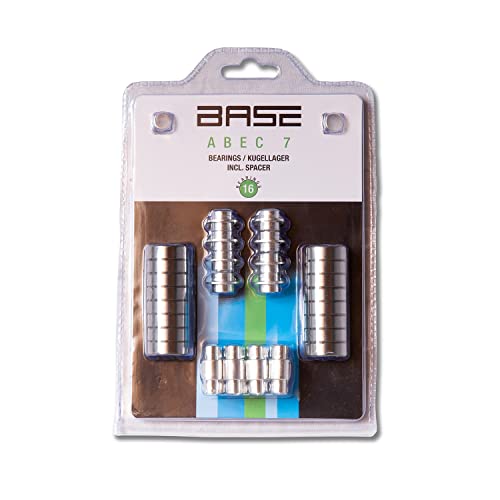 BASE Kugellager ABEC 7 inkl. Spacer, 16er Blister Pack, ideal für Inline-Skates, Skateboards und Roller BASE Kugellager ABEC 7 inkl. Spacer, 16er Blister Pack, ideal für Inline-Skates, Skateboards und Roller von Base