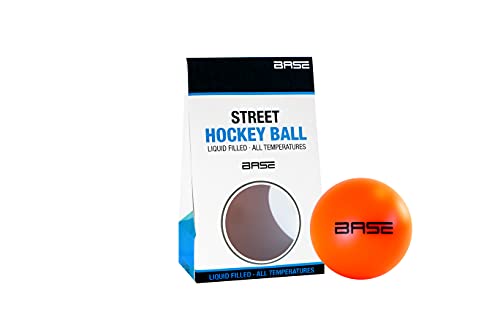 Base Street Hockey Ball - Liquid Filled I No-Bounce-Technologie I Für alle Temperaturen I Inline- und Street Hockey I Orange von Base
