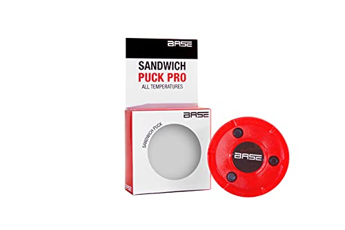 Base Unisex Sandwich Pro I Stickhandling-& Trainings-Puck I Gute Gleiteigenschaften I Für alle Temperaturen I Inline-und Street Hockey I 120 Gramm I Rot, 7,5 cm Base Unisex Sandwich Pro I Stickhandling-& Trainings-Puck I Gute Gleiteigenschaften I Für alle Temperaturen I Inline-und Street Hockey I 120 Gramm I Rot, 7,5 cm von Base