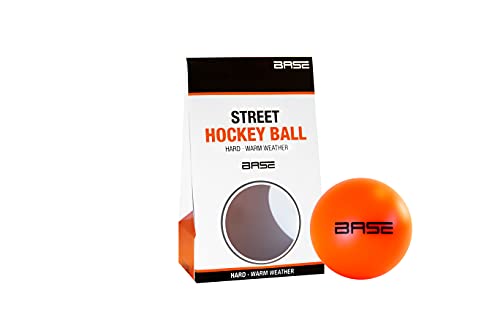 Base Unisex Street Hockey Ball I Härtegrad Hart I Für alle Beläge I Ideal bei warmen Temperaturen I Inline-und Streethockey I Orange, 6,5 cm von Base