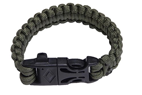 BasicNature Unisex – Erwachsene Bracelet Zündstahl, grün, One Size von Coghlan