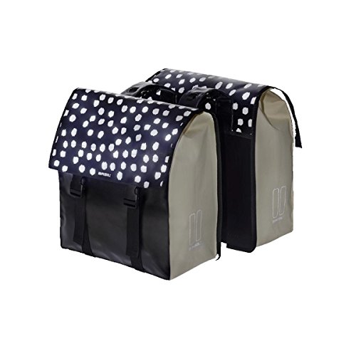 Basil Doppelpacktasche Urban Load, Black Reflective/White, 41 cm x 18 cm x 46 cm, 17739 von Basil