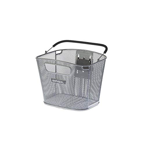 Basil B.V. Unisex – Erwachsene il Bold KF Fahrradkörbe, Silber, 28x34x27cm Basil B.V. Unisex – Erwachsene il Bold KF Fahrradkörbe, Silber, 28x34x27cm von Basil