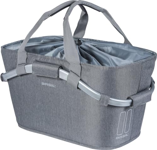 Basil Damen Lenkertasche-2179230620 Lenkertaschen, Grey Melee, 22 L von Basil