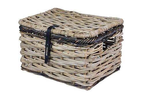 Basil Dijon L Rattan Fahrradkorb, Luxuriöser Aufbewahrungskorb mit Deckel für Vorderradträger, Grau/Schwarz, Handgeflochten, 28 l Volumen, Ideal für Einkäufe, Picknicks, Umweltfreundlich und Stilvoll Basil Dijon L Rattan Fahrradkorb, Luxuriöser Aufbewahrungskorb mit Deckel für Vorderradträger, Grau/Schwarz, Handgeflochten, 28 l Volumen, Ideal für Einkäufe, Picknicks, Umweltfreundlich und Stilvoll von Basil