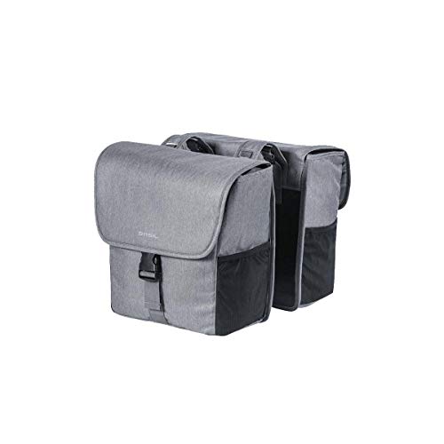 Basil Unisex – Erwachsene Go Doppelpacktasche, Grey Melee, 33 cm x 16 cm x 38 cm von Basil