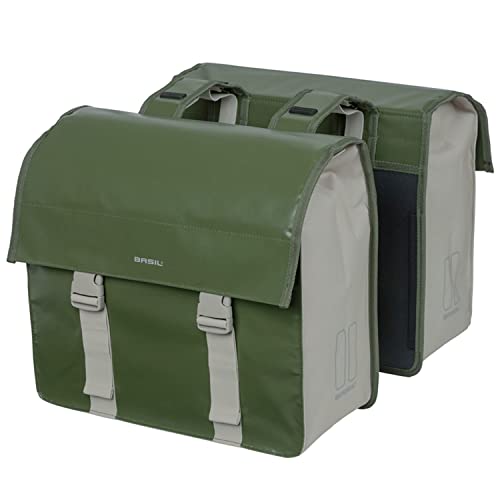 Basil B.V. Unisex – Erwachsene Urban Gepäckträgertaschen, Moss Green/Sand, 40X17,5X46 Basil B.V. Unisex – Erwachsene Urban Gepäckträgertaschen, Moss Green/Sand, 40X17,5X46 von Basil