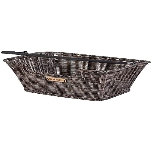 Basil Fahrradkorb Capri-Rattan Look Flex, Brown, 40 x 31 x 18 cm von Basil