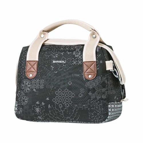 Basil Unisex – Erwachsene Bohème Lenkertasche, Schwarz, 8 Liter, 38 cm x 16 cm x 38 cm von Basil