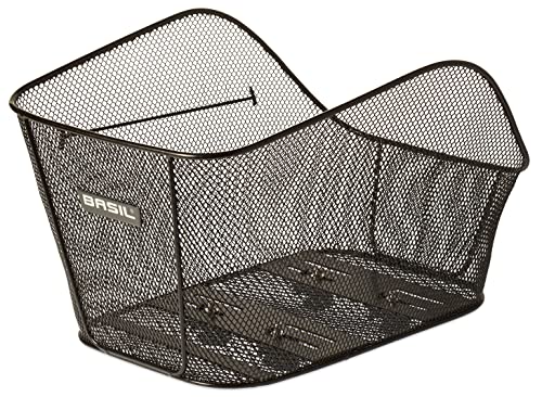 Basil Unisex – Erwachsene Icon L Fahrradkorb, Black, 46 cm x 36 cm x 25 cm von Basil