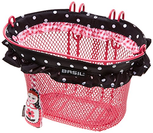 Basil Kinder Fahrradkorb Jasmin Baboushka-Basket, Pink, 28 x 20 x 18 cm von Basil