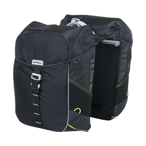 Basil Double Bicycle Bag Miles MIK Black Lime - 26 Liter Basil Double Bicycle Bag Miles MIK Black Lime - 26 Liter von Basil