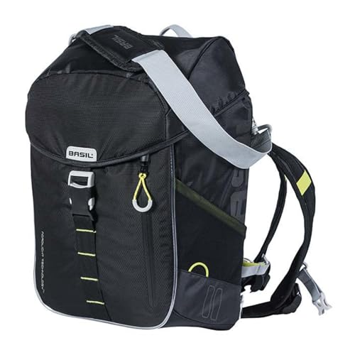 Basil MILES Daypack Nordlight - Fahrradrucksack -wasserd. (IPX 3) -Poly. Fächer - Schultergurt+ Rucksackgurte - 17L -black lime Basil MILES Daypack Nordlight - Fahrradrucksack -wasserd. (IPX 3) -Poly. Fächer - Schultergurt+ Rucksackgurte - 17L -black lime von Basil